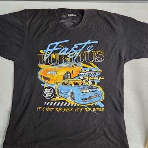 Fast And Furious Tee Tokyo Drift 2006 Men’s XL Black universal cotton race cars